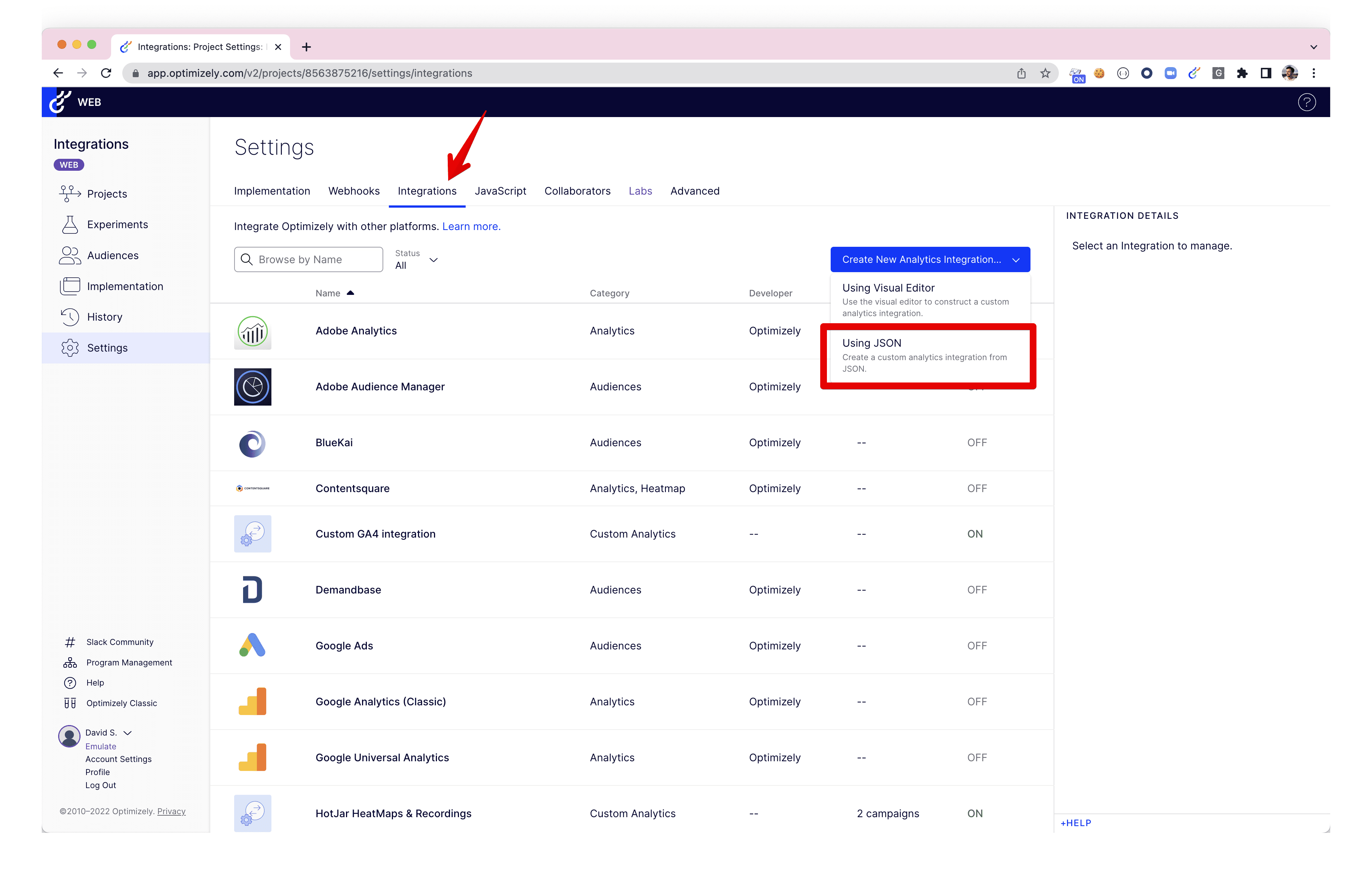 New Custom Analytics Integration