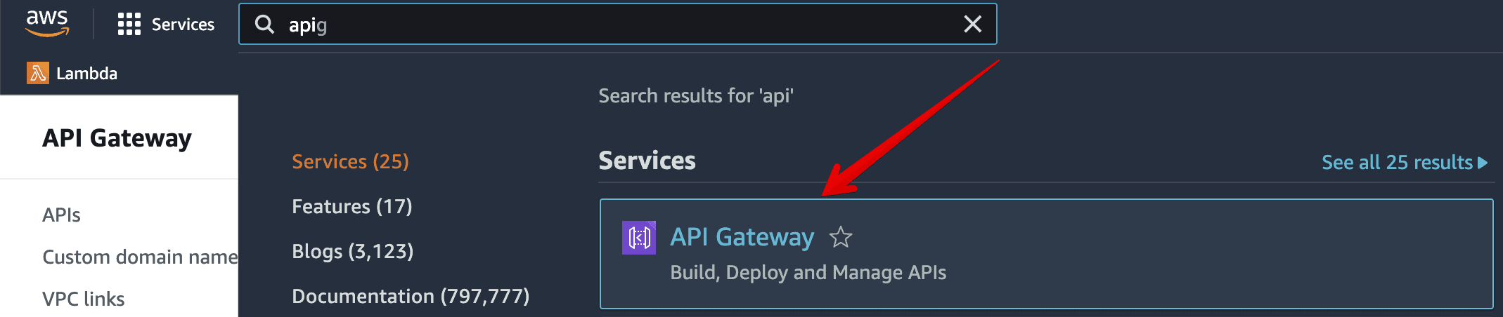 The AWS API Gateway Section The AWS API Gateway Section